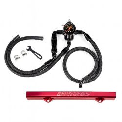 K-Tuned 6AN Center Feed Fuel System with Red Fuel Rail
